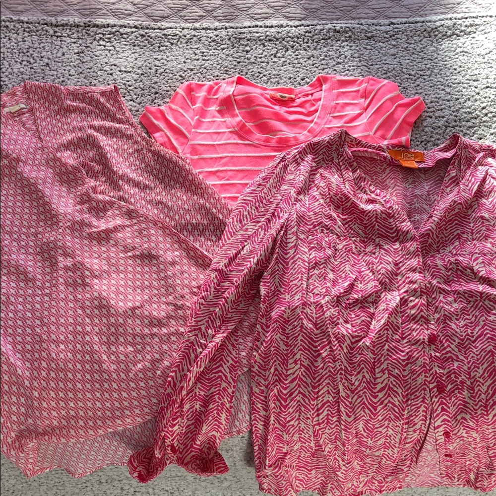Size small medium pink bundle ,3 blouses